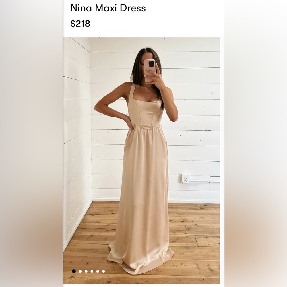 NWOTs Show Me Your MuMu Blush Maxi Dress